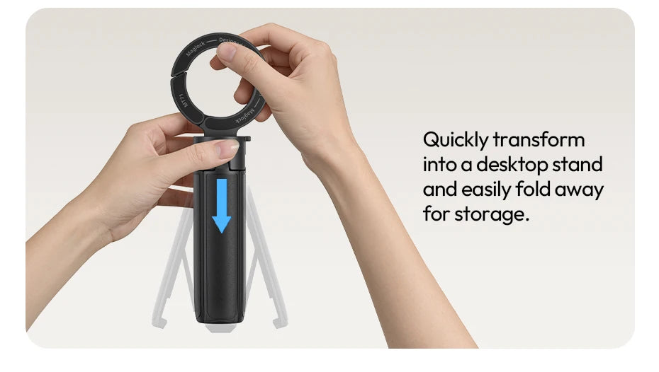 Ulanzi MT71 Magnetic Mini Selfie Stick Telescoping Pole Phone Handle Desktop Tripod for iPhone 17 16 15 14 Android for Travel