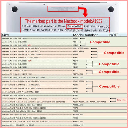 Laptop Case for MacBook Air 13.6 M5 M4 M3 M2 A3449 A3240 A3113 A2681 Pro 13 A2338 A2289 A2251 A2337 A2179 A1932 Cover New