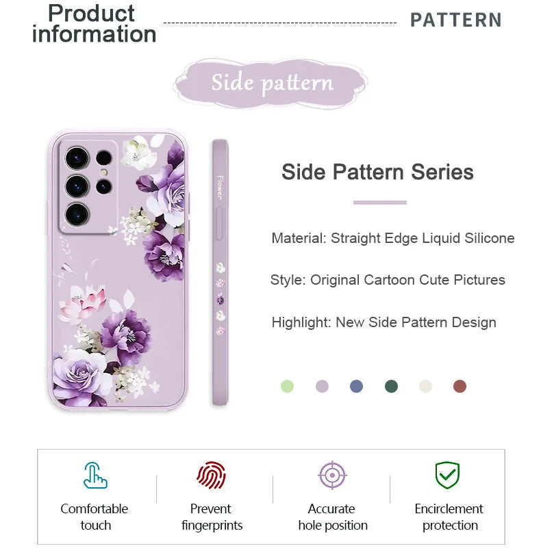 Beautiful Peony Phone Case For Samsung Galaxy S25FE S24 S23 S22 S21 S20 S10 S10E Ultra Plus FE Note 20 Ultra 10 Plus Cover
