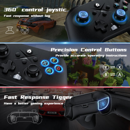 Wireless For XBOX Controller, XBOX ONE Series S/X Console/PC Gaming Gamepad Keys Programming 6 Axis Gyro Turbo Function Win 7/10