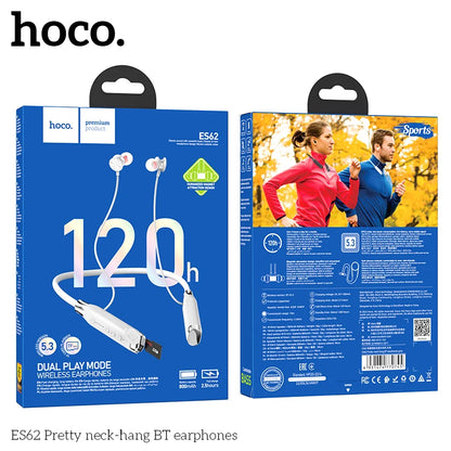 HOCO ES62 Neckband Earphones Bluetooth 5.3 Sport Headsets Support TF Card Playback 120 Hours Long Battery Life For Mobile Phone