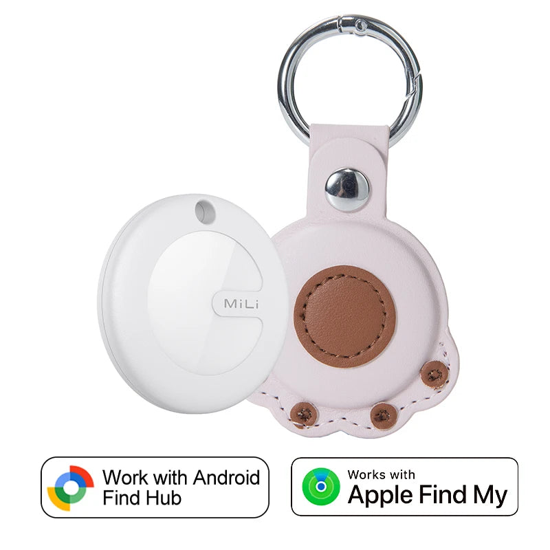 Dual System MiLi MiTag Smart Location Tag Bluetooth GPS Tracker Locator Keys Finder Works With Apple Find My & Google Find Hub