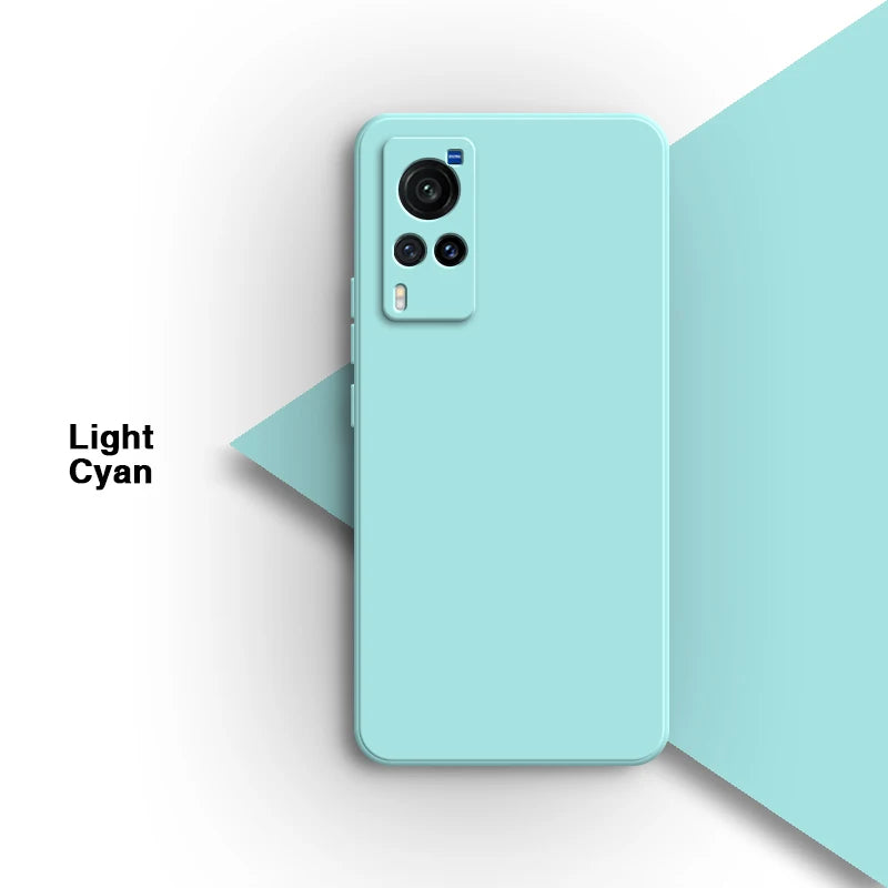 Simple Original Case Back Cover for VIVO X60 X60T Pro X60Pro Plus Pro+ X60S 5G Lens Protection Soft Square Liquid Silicone Shell