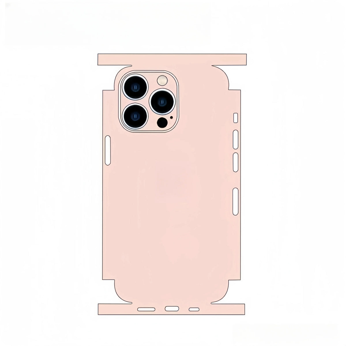 Plain Color Decal Skin for iPhone 13 14 15 16 17Pro Max Back Film Cover Wrap Rear Screen Protector Anti-scratch Durable Sticker