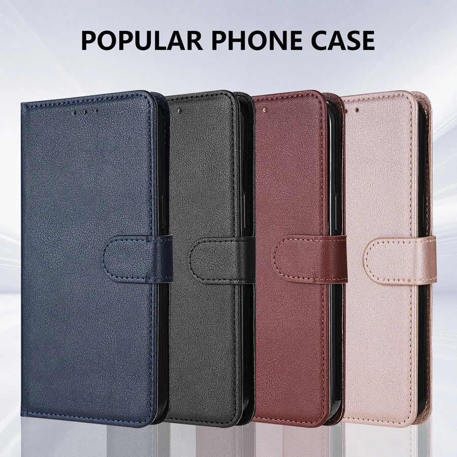 Wallet With Card Slot Magnetic Flip Leather Case For Samsung Galaxy S25 FE S24 Ultra S23 S22 S21 S20 FE S10 Plus S9 Card Bag
