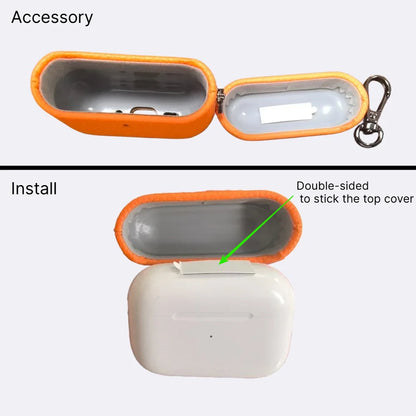 High End Business Bluetooth Earphone Case For Apple AirPods/2/3/4/5 Pro3/2 Retro Genuine Leather Litchi Texture Protection Cover