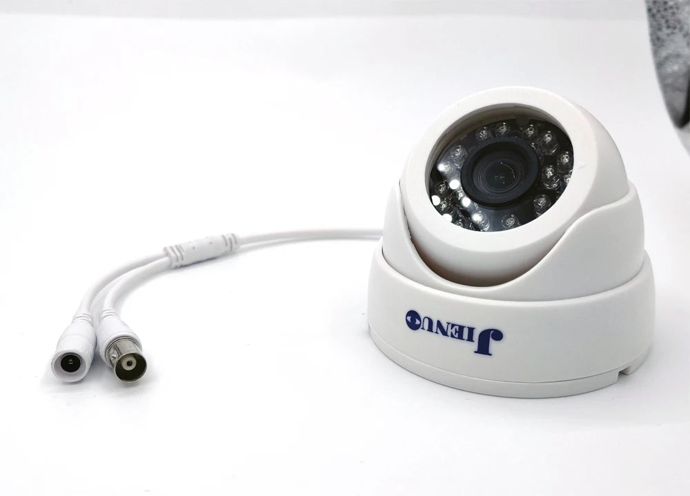 JIENUO 4K CCTV AHD 1080p Camera White Dome Security Infrared Night Vision 5MP TVI CVI 2mp Video Home Front Rear View Cam System