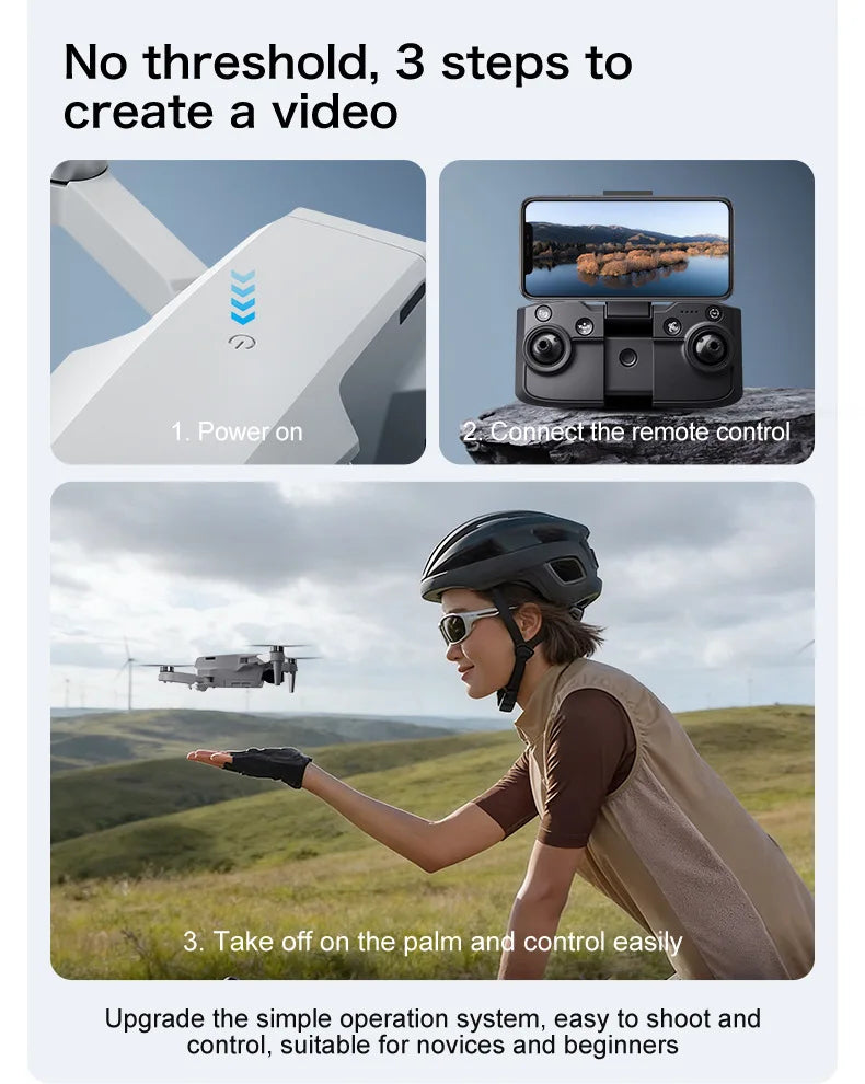 Aeri100 Drone with VR Optical Flow Positioning Brushless Motor HD Aerial Photography Dual Camera Remote Control Aircraft