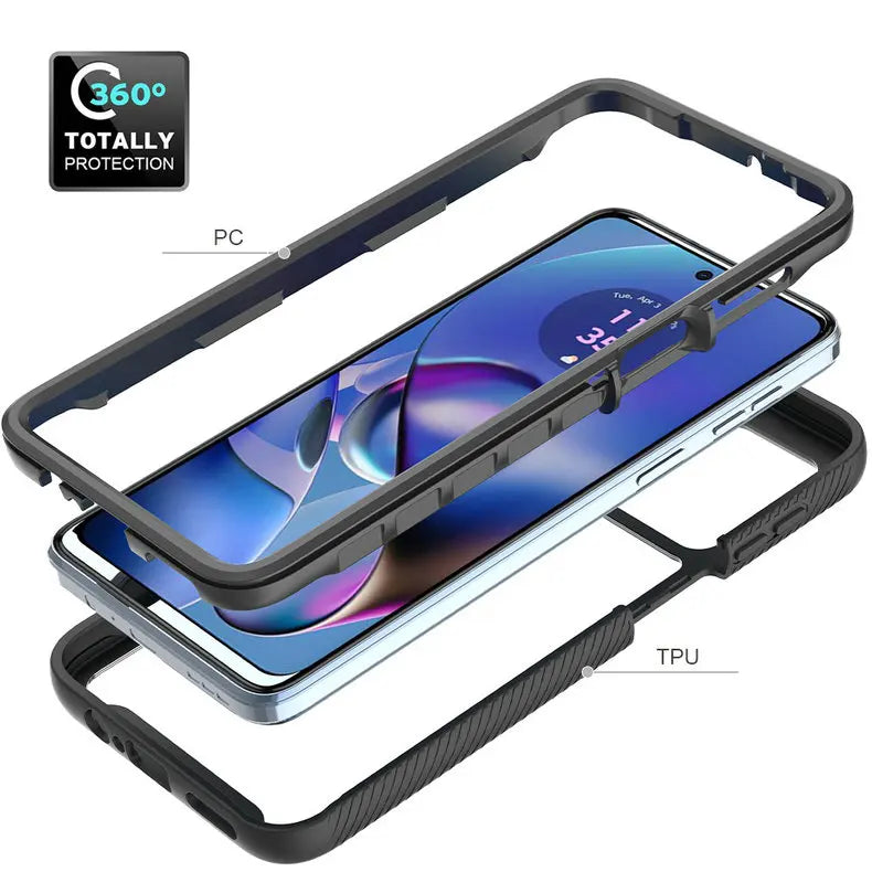 For Motorola Moto G86 Power G56 G77 G87 G55 G35 G24 G54 Power 5G Crystal Case Back Cover Moto G84 Case Phone G14 G 86 G04s funda