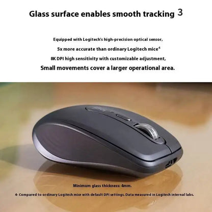 Logitech MX Anywhere 3S Wireless Ergonomic Mouse, 8000 DPI Darkfield, MagSpeed, Logitech Flow, 10m Range, USB-C, Multi-Device