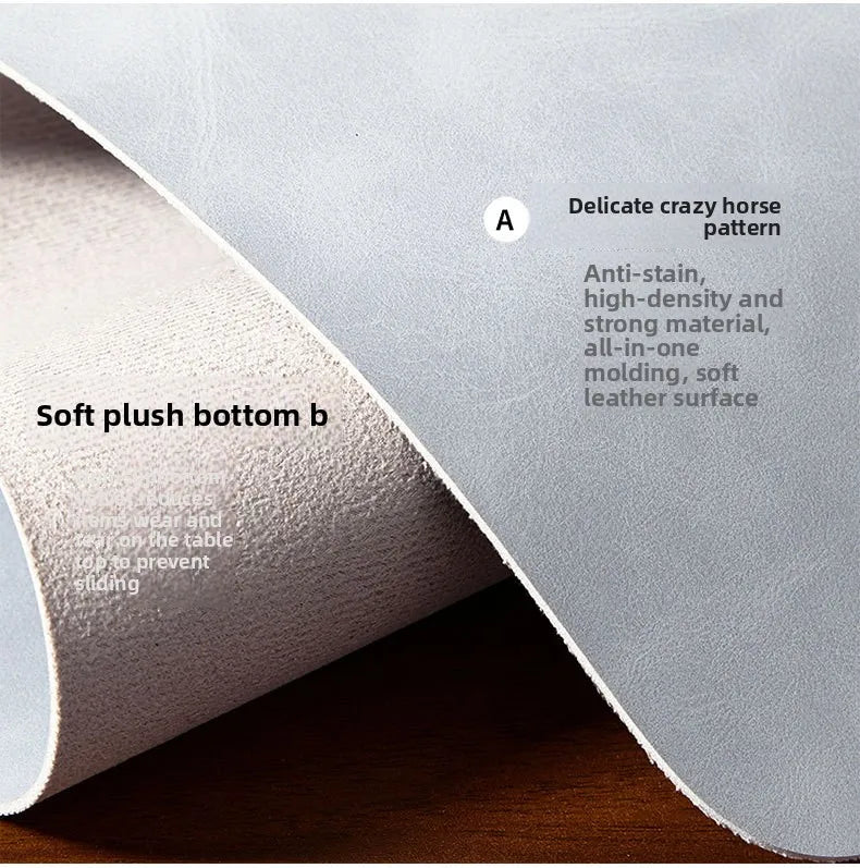 Desk Mat Waterproof PU Mouse Pad Large Mousepad Laptop Non-slip Desk Pad Keyboard Mats Mouse Mat Mouse Wrist Guard Three Pieces