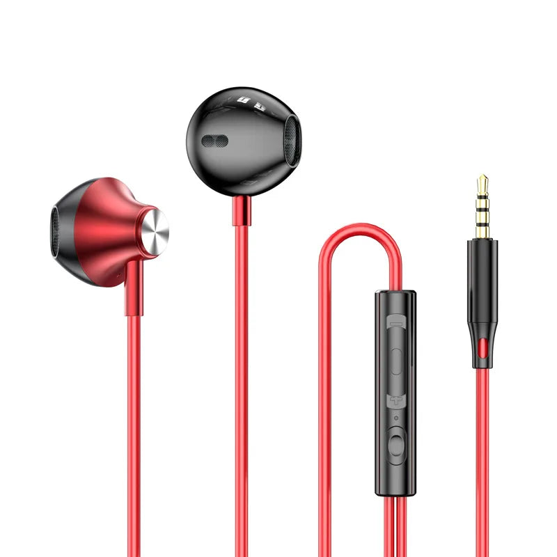 USB Type C Headphones HiFi Bass Stereo Volume Control Music 3.5mm Wired Earbuds With Mic For Galaxy S24 Ultra iPhone 15 Pro Max