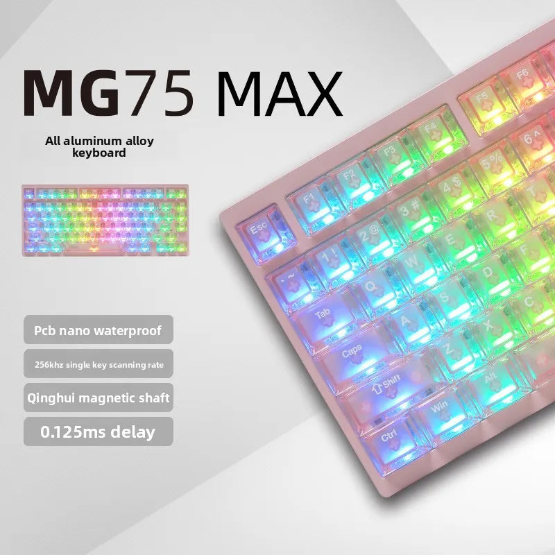 IROK MG75 PRO Mechanical Keyboard MG75 MAX Magnetic Switch 0.001RT Quick Release Gasket Structure 8K Low Latency Gaming Keyboard