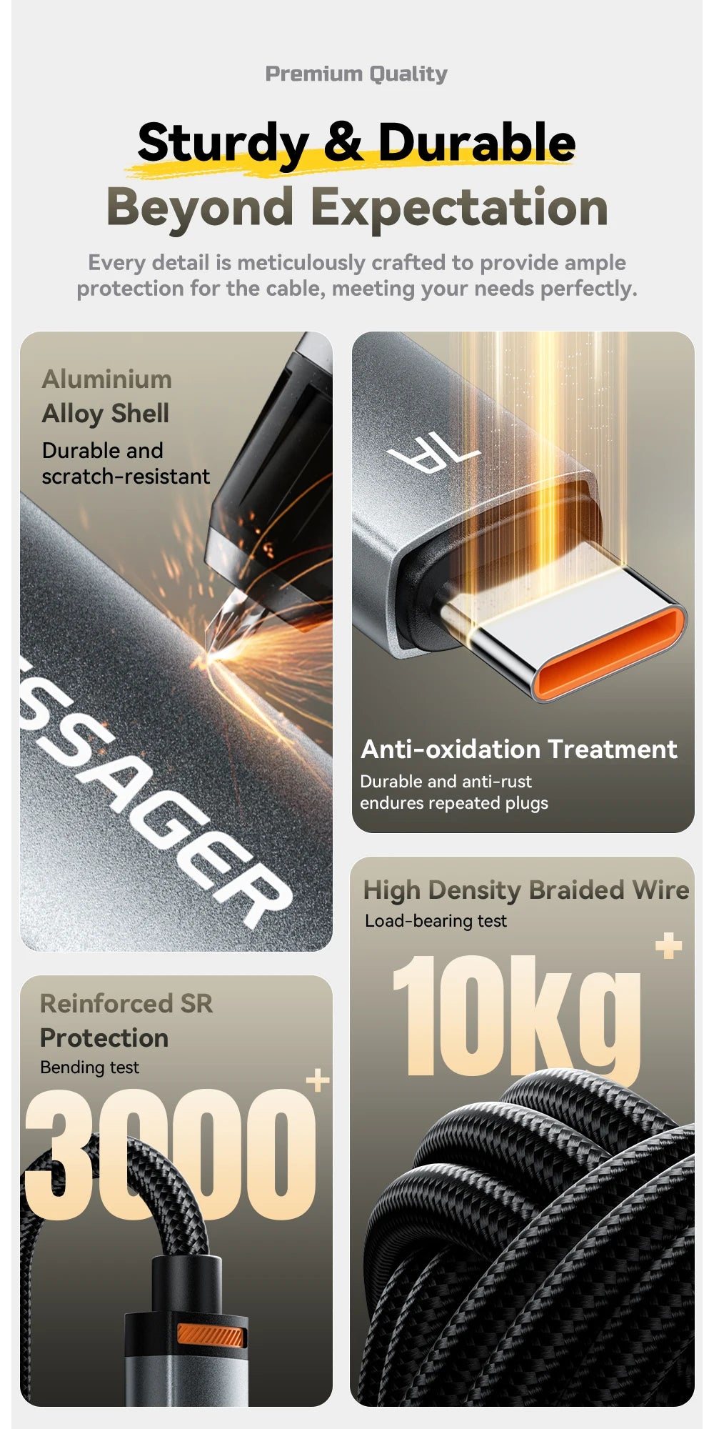 Essager 2 in 1 USB Cable 7A Charger Cable for iPhone 15 16 USB A To Type C to Lighting Cable for Macbook Samsung Xiaomi Huawei