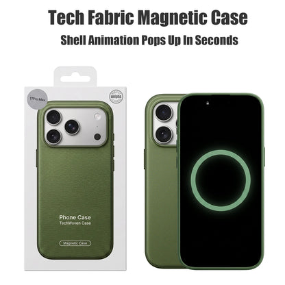 New Original Technology Woven Magnetic Phone Case For IPhone 18 17 16 15 14 13Pro Max Support Wireless Charging Shockproof Cover