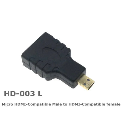 HD adapter Micro Mini HDMI-compatible 90 degree right-angle adapter HDMI 270 degree HDMI male to female HDMI elbow connector