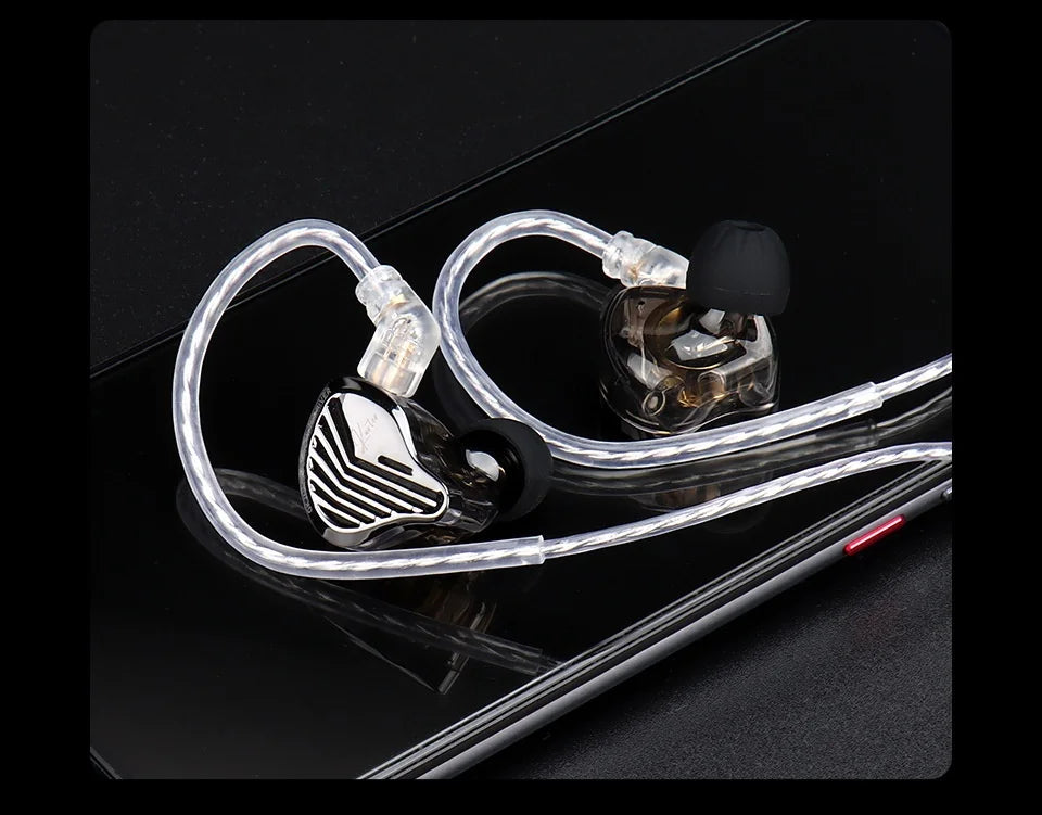 GK-KUNTEN Wired Earphones Flagship Single Motion In Ear Heavy Bass Fever HIFI High Quality Earphones