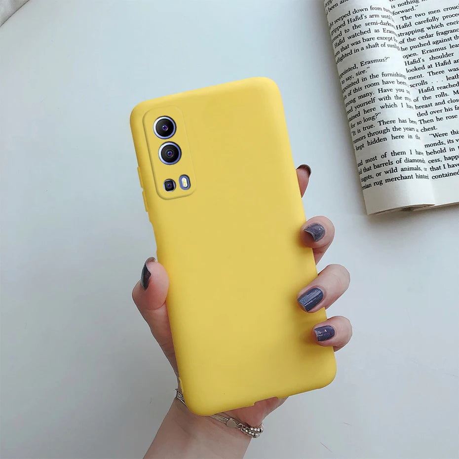 for Vivo Y72 5G Case 6.58" Fashion Candy Color Phone Case for Vivo Y72 Y52 5G Cover Funda Vivo Y 72 52 5G V2041 V2053 Soft Cases