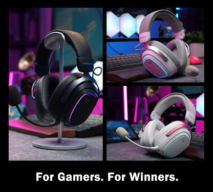 QCY Gaming Headset Heroad GT2 THX Spatial Audio+ 7.1.4 Tri-mode RGB 3-Mic ENC Over Ear Headphone for PC/PS4/PS5 Headset Gamer