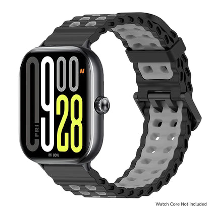 Soft Silicone Strap for Redmi Watch 6 5 4 Sports Two Tone Wristband for Xiaomi Mi Band 8 9 Pro Adjustable Rubber Wristband