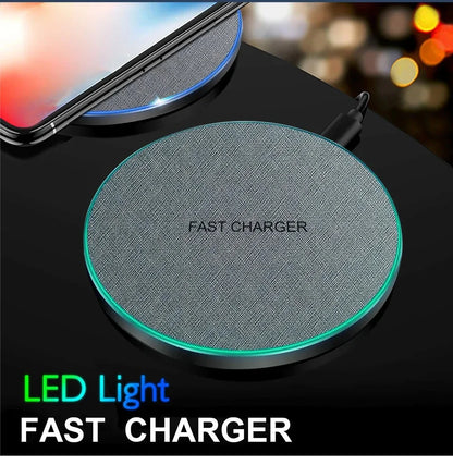 Ultra-Thin Fast Wireless Charger Pad for Samsung Galaxy S25  iPhone 17 16 15 14 13 Pro Max Wireless Induction Charging Station