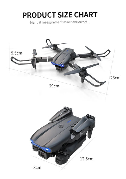 ZNLYRION RC Drone 4K Dual Camera  E99 PRO Optical Flow Obstacle Avoidance Foldable FPV Quadcopter Toy for Beginners