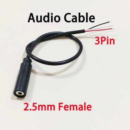 1PC 2.5mm 3.5mm Mono Stereo Male Female Plug Jack Connector 2/3/4Pin AUX Extension Wire DIY Audio Earphone Mic Repair Cable