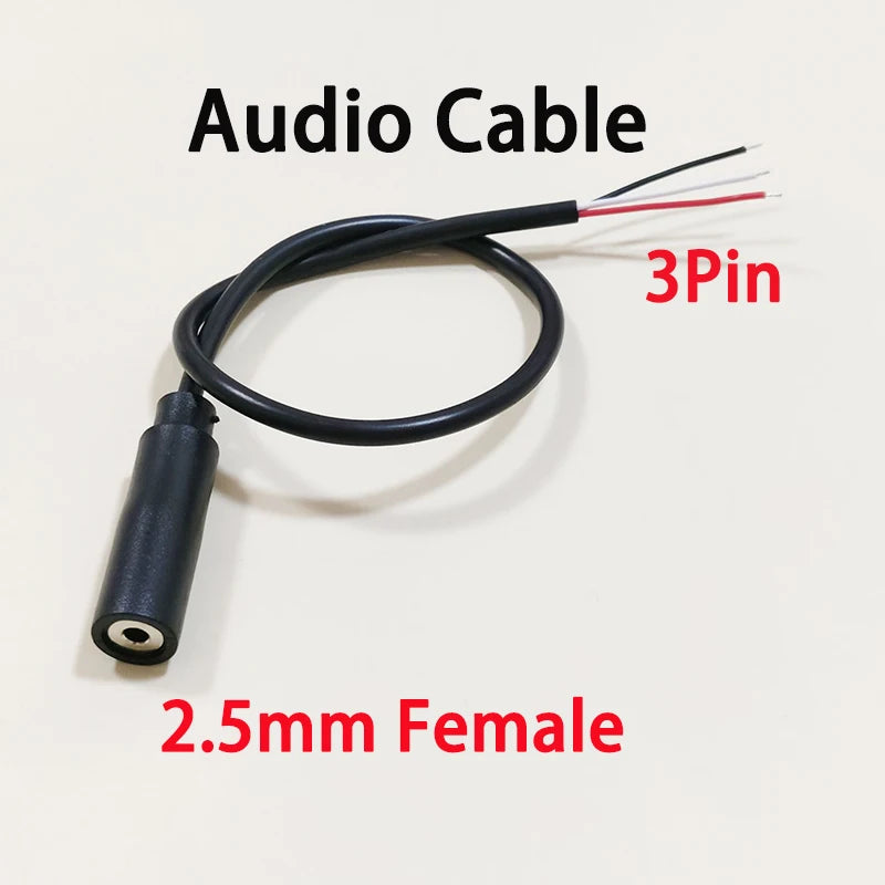 1PC 2.5mm 3.5mm Mono Stereo Male Female Plug Jack Connector 2/3/4Pin AUX Extension Wire DIY Audio Earphone Mic Repair Cable
