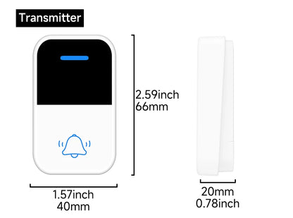 Good Sound Quality High Volume Long-Distance Kinetic Door Bell Household Waterproof Battery Free Self Powered Wireless Doorbell