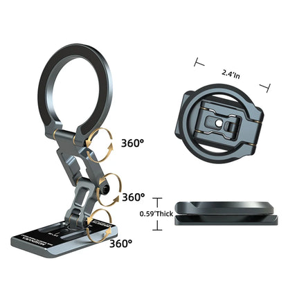 Dual Magnetic Phone Holder Desk Magnet Tripod Phone Mount 1/4'' & ARCA-Swiss Gym Mount for for iPhone Android Car/Airplane Stand