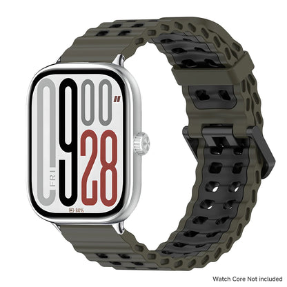 Soft Silicone Strap for Redmi Watch 6 5 4 Sports Two Tone Wristband for Xiaomi Mi Band 8 9 Pro Adjustable Rubber Wristband