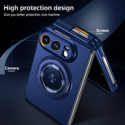 Luxury for Magsafe Wireless Charging Rotating Magnetic Stand Phone Case for IPhone Duo 18 Fold Lens Protector Shockproof Cover