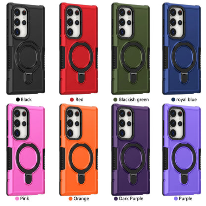 Luxury Armor Case for Samsung Galaxy S26 S25 S24 S23 S22 S21 S20 Note 20 Ultra Plus FE F12 Ring Holder Slide Lens Stand Cover