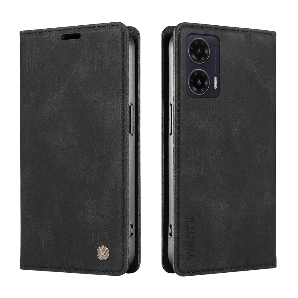 Leather Flip Case For Motorola Moto G86 G85 G84 G75 G56 G55 G54 G53 G04 G05 G14 G15 G32 G34 G35 EDGE 40 50 60 Neo Pro Fusion 5G