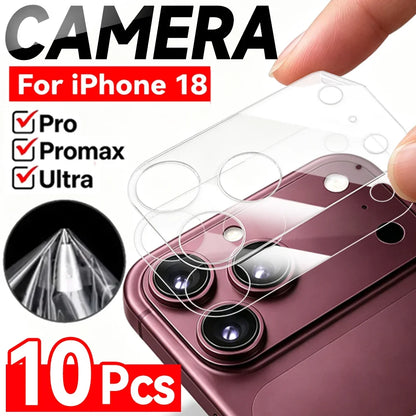 10-1Pcs Transparent Camera Lens Protector for IPhone 18 Pro Max 18 Ultra Fold Soft TPU Hydrogel Film Lens Mount Protective Film