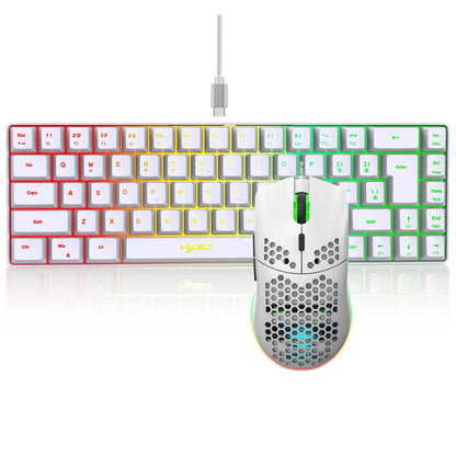 Keyboard and Mouse 68key Wired Membrane RGB Light 70% Clavier Souris Combo Gamer Gaming PC Full Set Kit Mobilador USB Keyboards