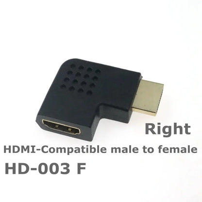 HD adapter Micro Mini HDMI-compatible 90 degree right-angle adapter HDMI 270 degree HDMI male to female HDMI elbow connector