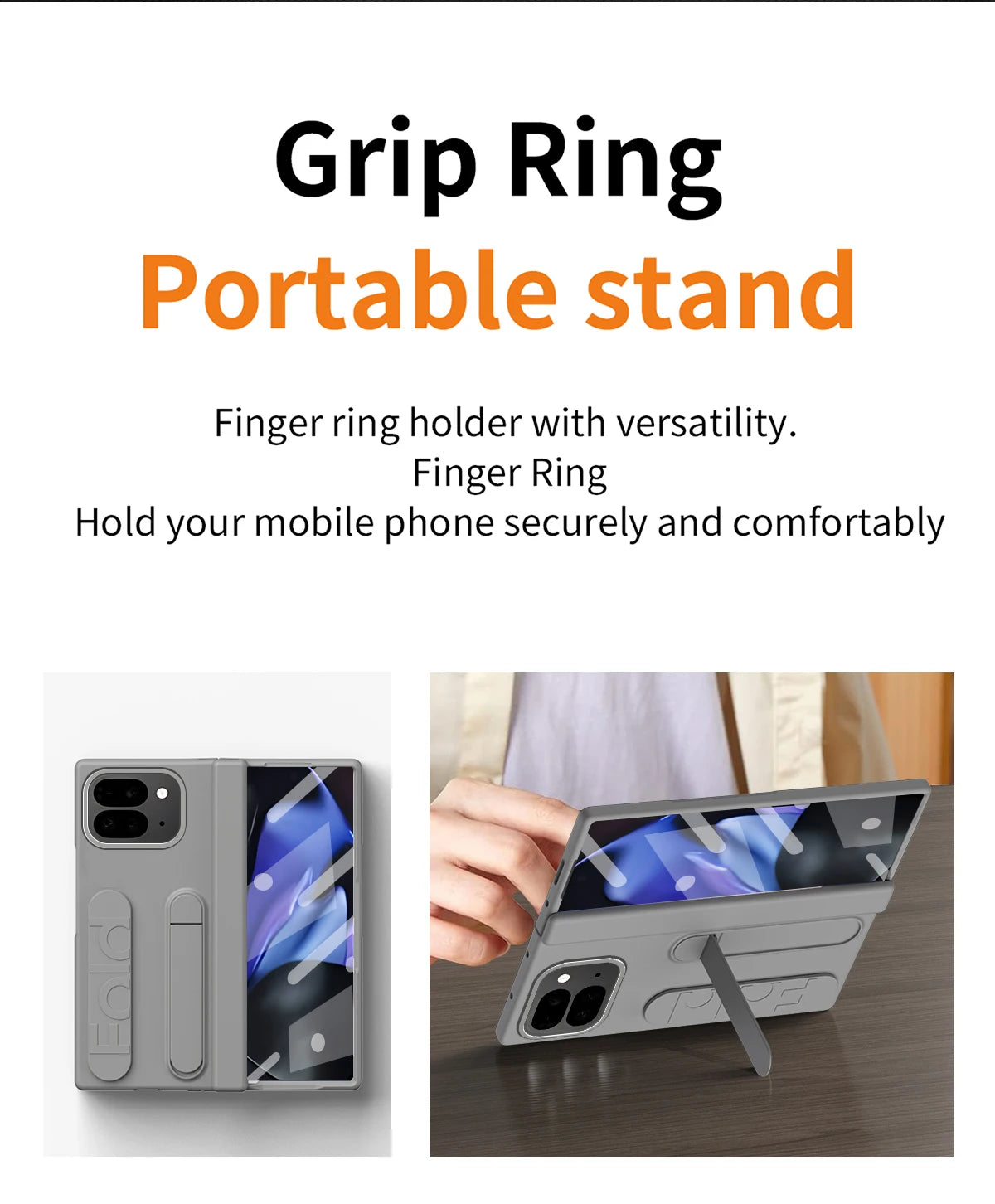 For Google Pixel 10 9 Pro Case Skin Friendly Folding Hinge with Elastic Wrist Band Screen Tempered Film Cover Pixel Fold 2 Stand