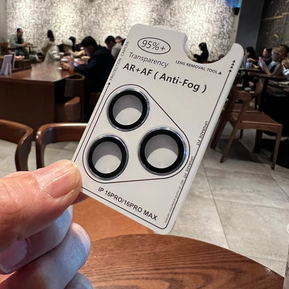 Snap-On AR HD Tempered Glass Camera Lens Film Primarily Fit iPhone 18 Pro Max Compatible with iPhone 17-13 Series W/ Pry Notch