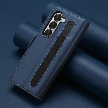 Magnetic Flip Leather Phone Case for Samsung Galaxy Z Fold 8 Ultra7 6 5 4 3 5G Fold6 Fold5 Fold8 Wallet Card Cover Etui Coque
