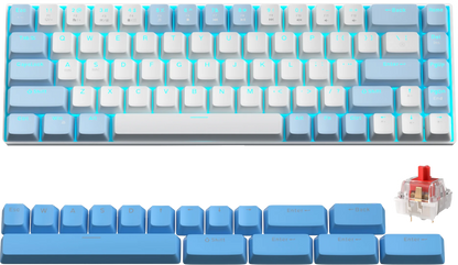 FocusOnPC MK-BOX Portable 60% Mechanical Gaming Keyboard, 68 Keys Compact Wired Keyboard with LED Backlight for Gaming & Office, Compatible with PC, Laptop & Mac, Free Random Mouse Pad Included