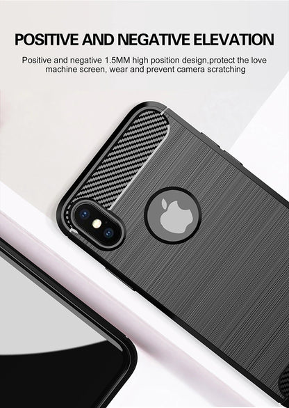 Luxury Shockproof Case For iPhone XS MAX X XR 10 7 8 Plus SE 2020 2022 SE2 SE3 7plus 8plus I Phone Back Cover Woman Man Black