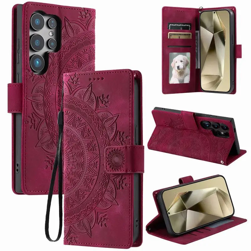 S26 S25 S24 S23 S22 S21 S20 Ultra S10 S9 S8 Plus FE Case For Samsung Galaxy Note 20 10 9 8 Leather Wallet Phone Cover
