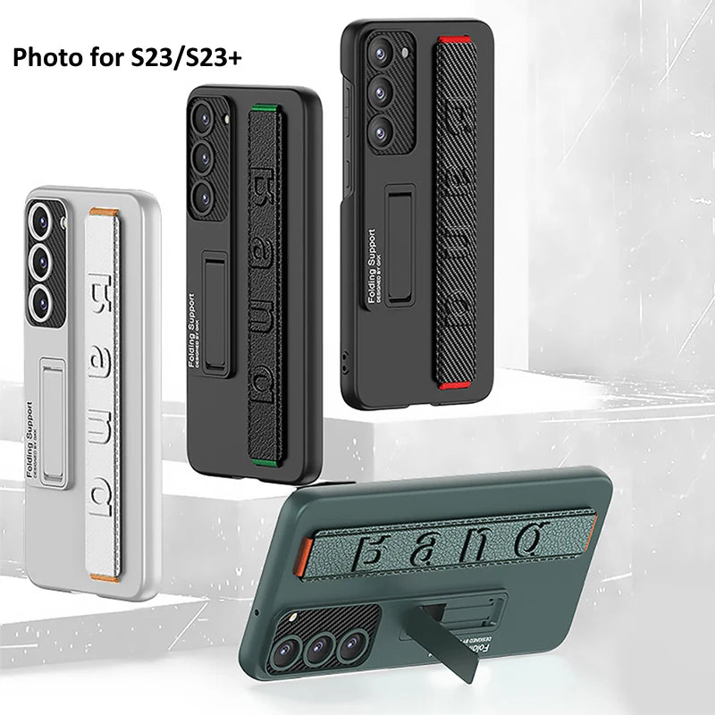 Finger Hand Grip Band Belt Strap Case For Samsung Galaxy S22 S23 S24 S25 Ultra Plus Elastic Band Shell