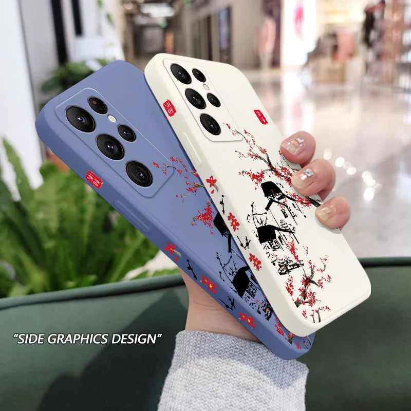 Field Wind Phone Case For Samsung Galaxy S25FE  S24 S23 S22 S21 S20 S10 S10E S9 Ultra Plus FE Note 20 Ultra 10 9 Plus Cover