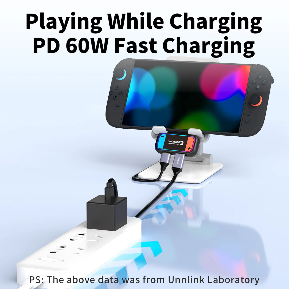 Unnlink Portable Docking Station for Nintendo Switch 2, Mini Travel Dock with 4K HDMI Output & PD Charging for NS2 to TV/Monitor
