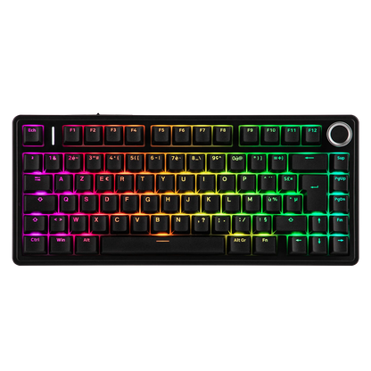 ISO-FR Layout AULA F75 75% AZERTY French Layout Wired/Bluetooth/2.4G Wireless Mechanical Gaming Keyboard RGB Backlighting 4000mAh Battery For Win/Mac