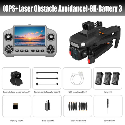 Original A1R 3S GPS Drone 8K Profesional Brushless Laser obstacle avoidance Aerial Optical Foldable Quadcopter Mini 4K Dron