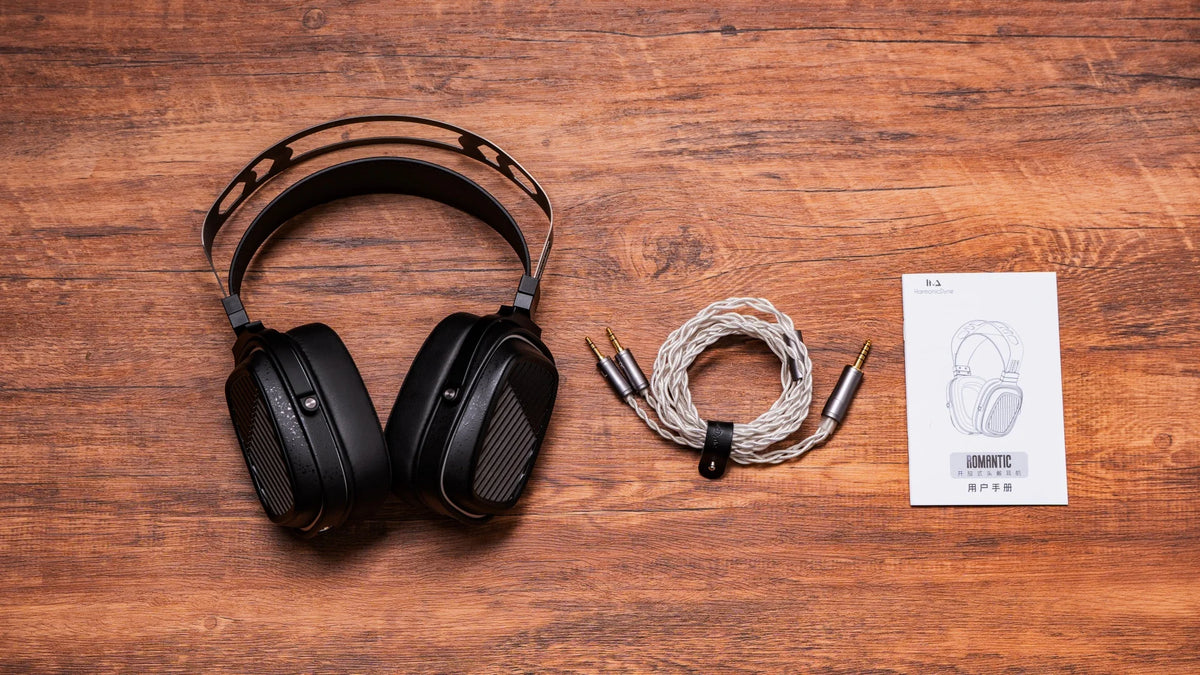 HarmonicDyne Romantic Open-Back Over-ear Headphones 60mm Bamboo Fiber Driver & Open-Back Earcup Design