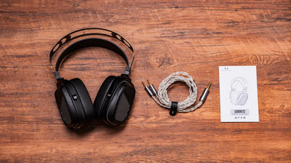 HarmonicDyne Romantic Open-Back Over-ear Headphones 60mm Bamboo Fiber Driver & Open-Back Earcup Design